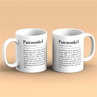 Kaffeetasse Patenonkel Definition Weiß 330ml