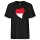 Herren T-Shirt Monaco Flagge Herz