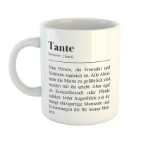 Kaffeetasse Tante Definition Weiß 330ml