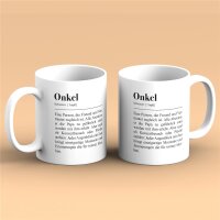 Kaffeetasse Onkel Definition Weiß 330ml