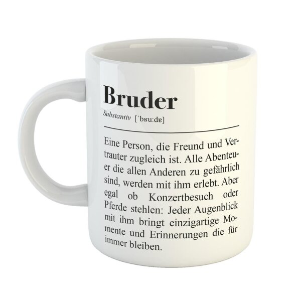 Kaffeetasse Bruder Definition Weiß 330ml