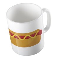 Kaffeetasse Hotdog Weiß 330ml