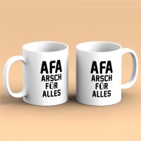 Kaffeetasse AFA A*sch für alles Weiß 330ml