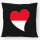 Kissen Monaco Flagge Herz 40x40cm