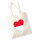 Jutebeutel Monaco Flagge Herz 10 Liter