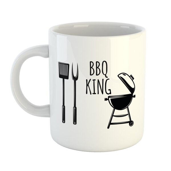 Kaffeetasse BBQ King Weiß 330ml