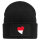Beanie mit Patch Monaco Flagge Herz Black