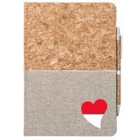 Notizbuch A5 Monaco Flagge Herz 80 Blatt inkl....