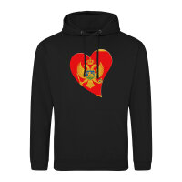 Unisex Hoodie Montenegro Flagge Herz