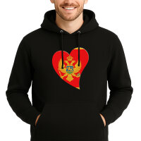 Unisex Hoodie Montenegro Flagge Herz