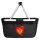 Einkaufskorb faltbar Montenegro Flagge Herz 20 Liter Black