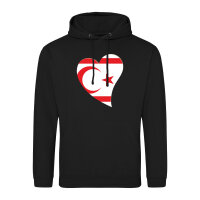 Unisex Hoodie Nordzypern Flagge Herz
