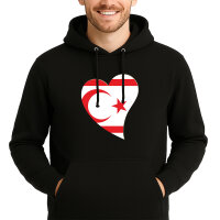Unisex Hoodie Nordzypern Flagge Herz