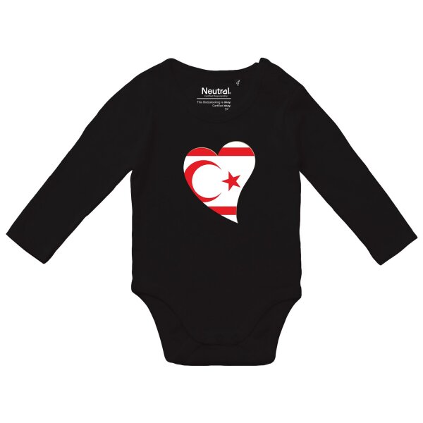 Baby Body Nordzypern Flagge Herz