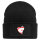 Beanie mit Patch Nordzypern Flagge Herz Black