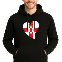 Unisex Hoodie Nordirland Flagge Herz