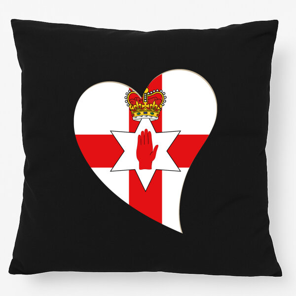 Kissen Nordirland Flagge Herz 40x40cm