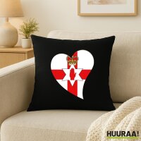 Kissen Nordirland Flagge Herz 40x40cm