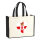 Jutetasche Nordirland Flagge Herz 21 Liter Black