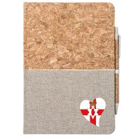 Notizbuch A5 Nordirland Flagge Herz 80 Blatt inkl....