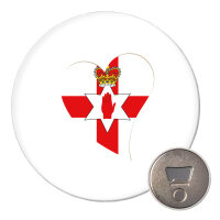 Magnet Nordirland Flagge Herz 59mm Kühlschrankmagnet