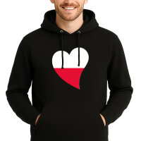 Unisex Hoodie Polen Flagge Herz
