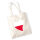 Jutebeutel Polen Flagge Herz 10 Liter