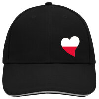 Kappe Polen Flagge Herz