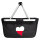 Einkaufskorb faltbar Polen Flagge Herz 20 Liter Black