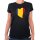 Damen T-Shirt Rumänien Flagge Herz