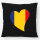 Kissen Rumänien Flagge Herz 40x40cm