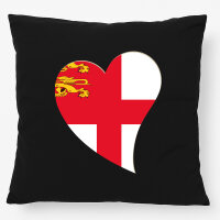 Kissen Sark Flagge Herz 40x40cm