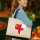 Jutetasche Sark Flagge Herz 21 Liter Black