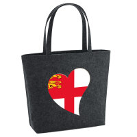 Filz Shopper Sark Flagge Herz 22 Liter