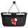 Einkaufskorb faltbar Sark Flagge Herz 20 Liter Black