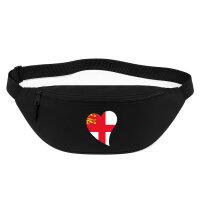 Bauchtasche Sark Flagge Herz 2,5 Liter Black