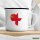Emaille Tasse Sark Flagge Herz 300ml Vintage