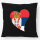 Kissen Serbien Flagge Herz 40x40cm