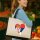 Jutetasche Serbien Flagge Herz 21 Liter Black