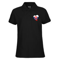 Damen Polo Shirt Slowakei Flagge Herz