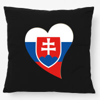 Kissen Slowakei Flagge Herz 40x40cm