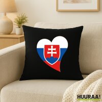 Kissen Slowakei Flagge Herz 40x40cm