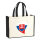 Jutetasche Slowakei Flagge Herz 21 Liter Black