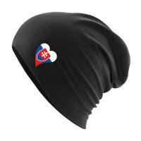 Beanie Slowakei Flagge Herz