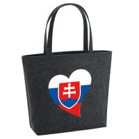 Filz Shopper Slowakei Flagge Herz 22 Liter