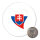 Magnet Slowakei Flagge Herz 59mm Kühlschrankmagnet