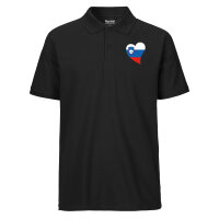 Herren Polo Shirt Slowenien Flagge Herz