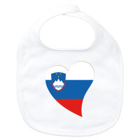 Baby L&auml;tzchen Slowenien Flagge Herz Klettverschluss