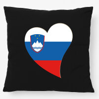 Kissen Slowenien Flagge Herz 40x40cm