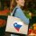 Jutetasche Slowenien Flagge Herz 21 Liter Black